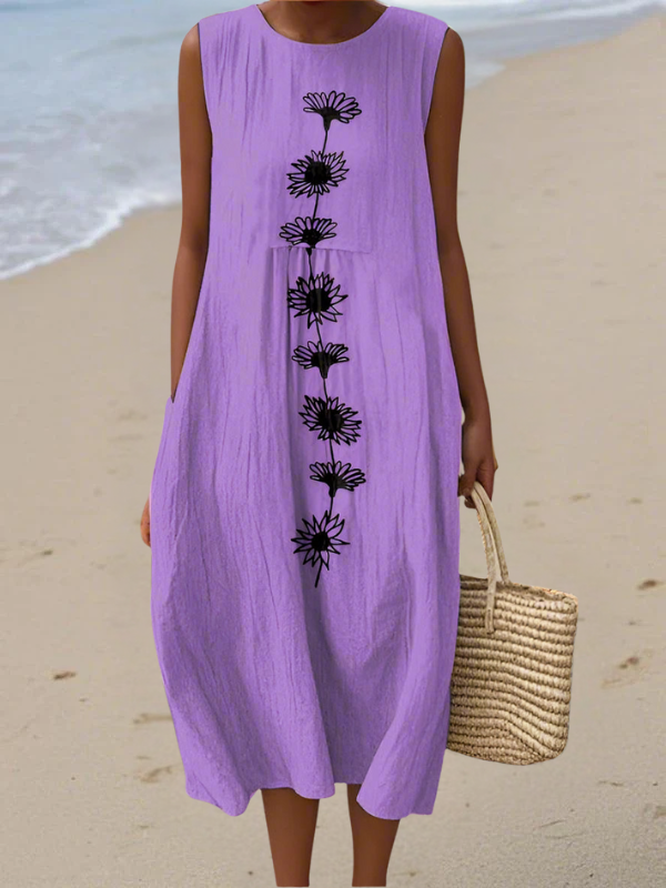 Emma™ Violet Bloom Midi Dress