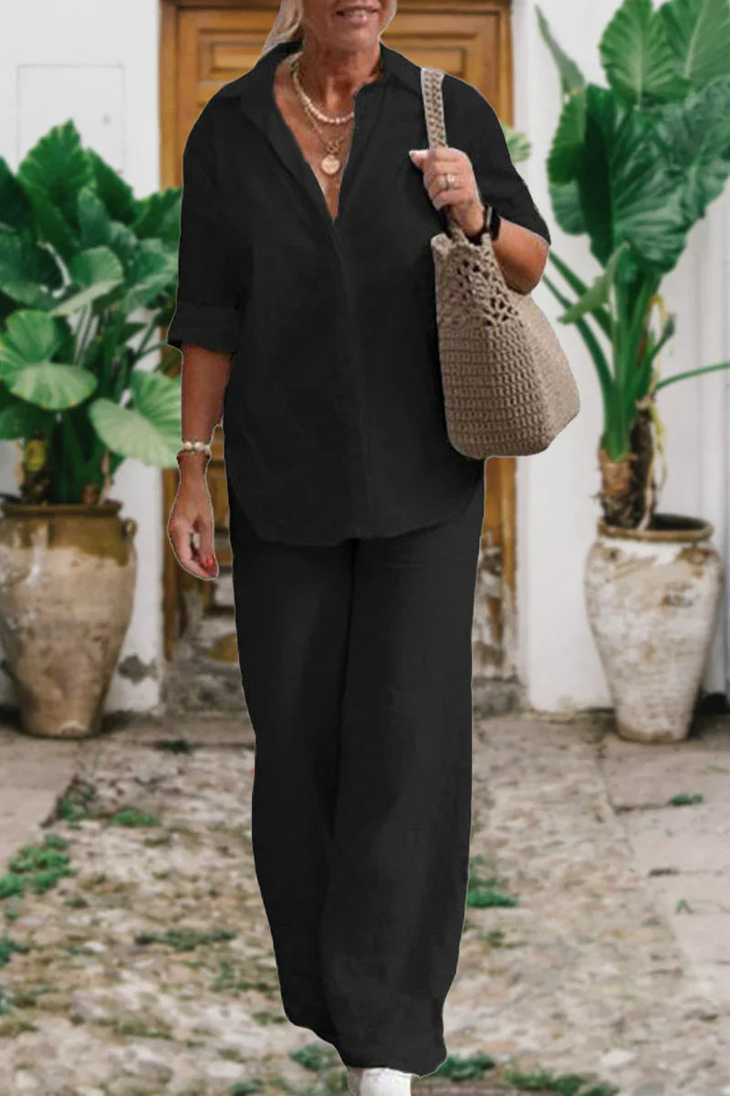 Emily | Relaxed Shirt & Trousers Two-Piece Set