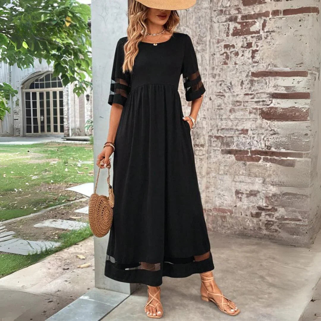 Evelyn | Elegant Maxi Dress With Tummy Coverage