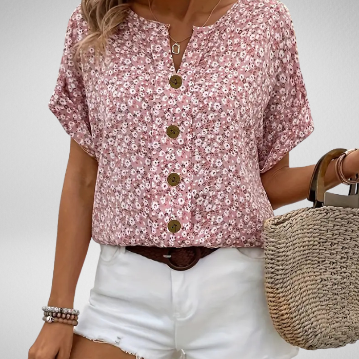 Jenna | Floral Button-Up Blouse