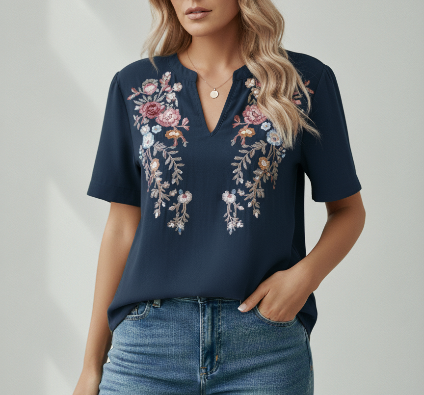 Kasia | Elegant Embroidered Top